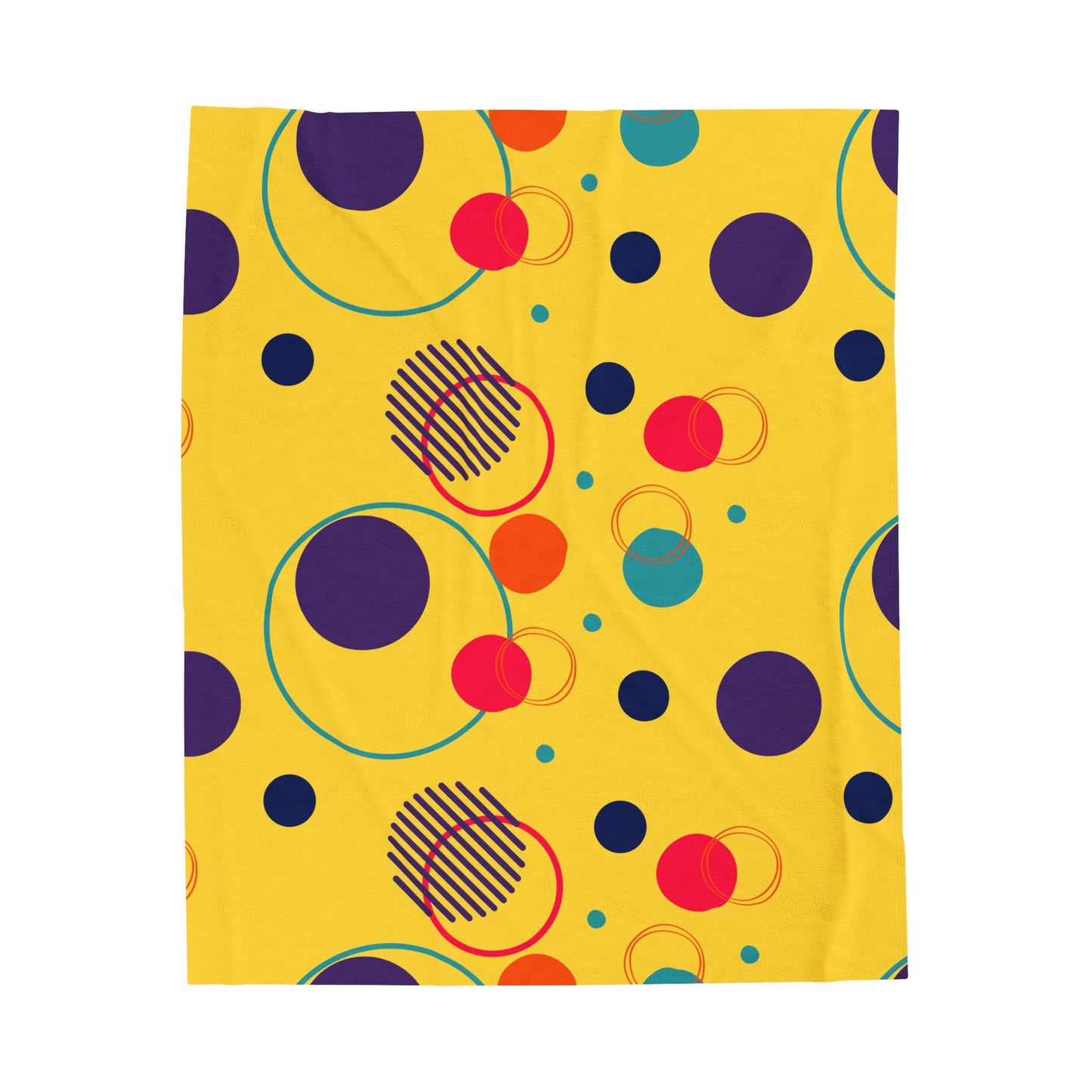 Rella B Velveteen Plush Blanket - Yellow