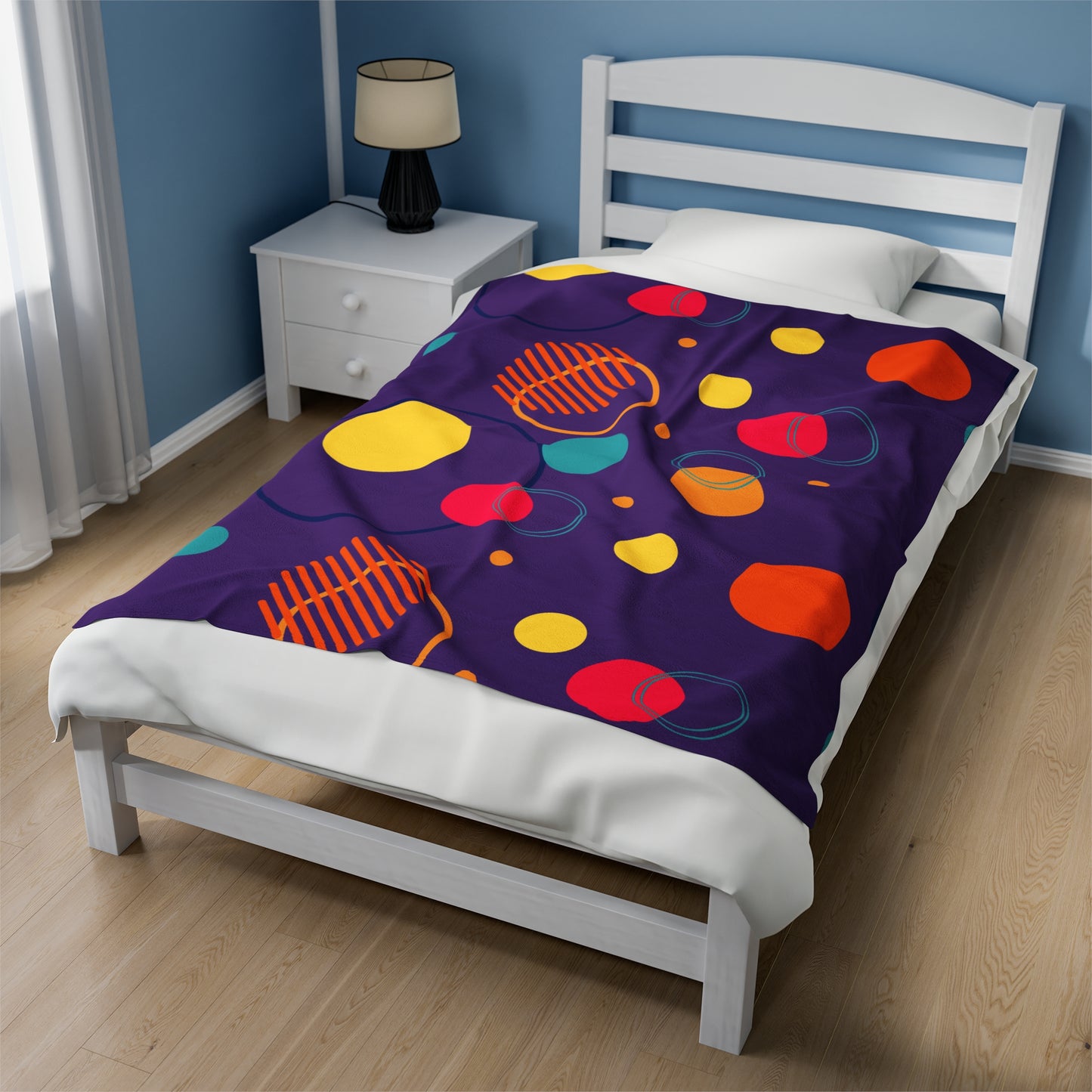Rella B Velveteen Plush Blanket - Purple