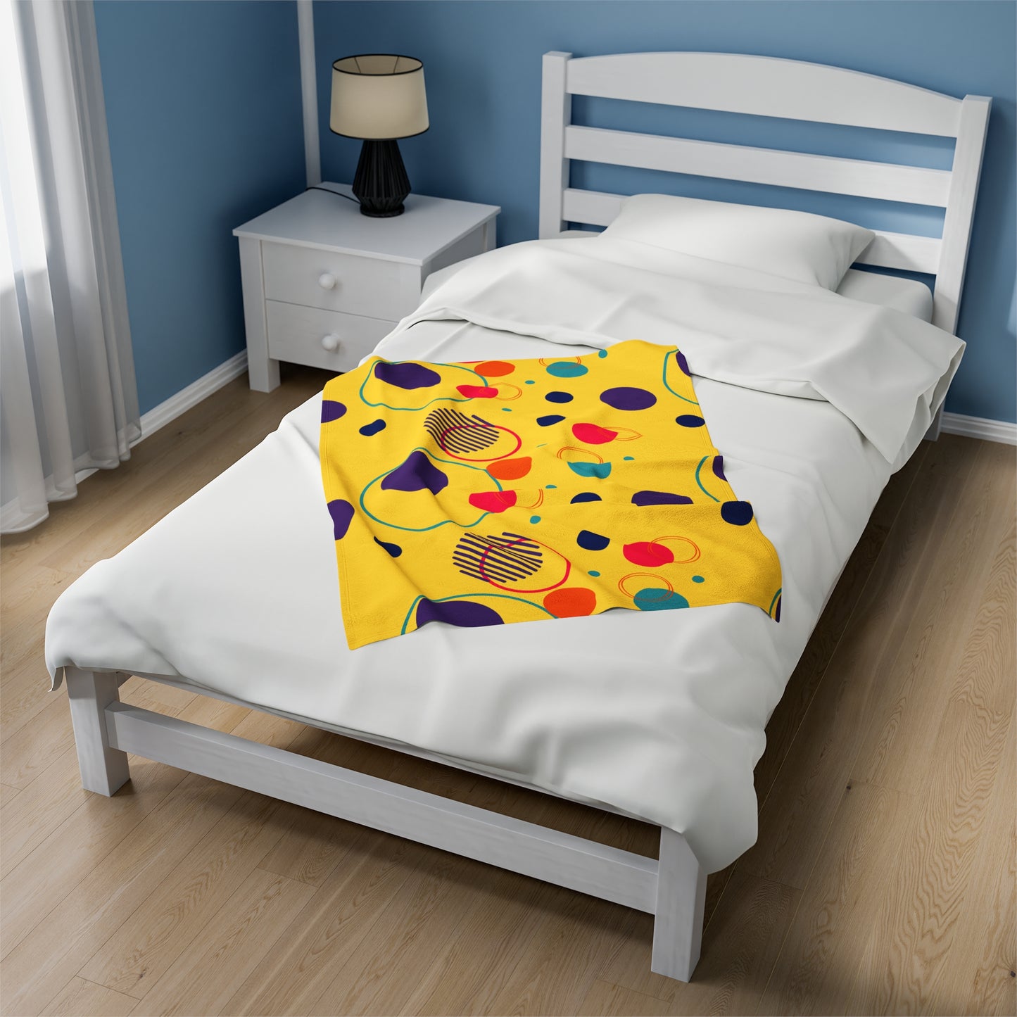 Rella B Velveteen Plush Blanket - Yellow