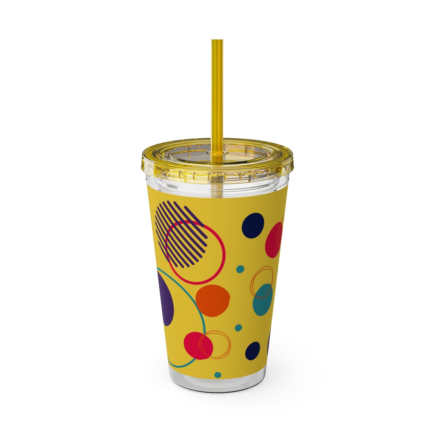 Rella B Tumbler with Straw, 16oz - Yellow