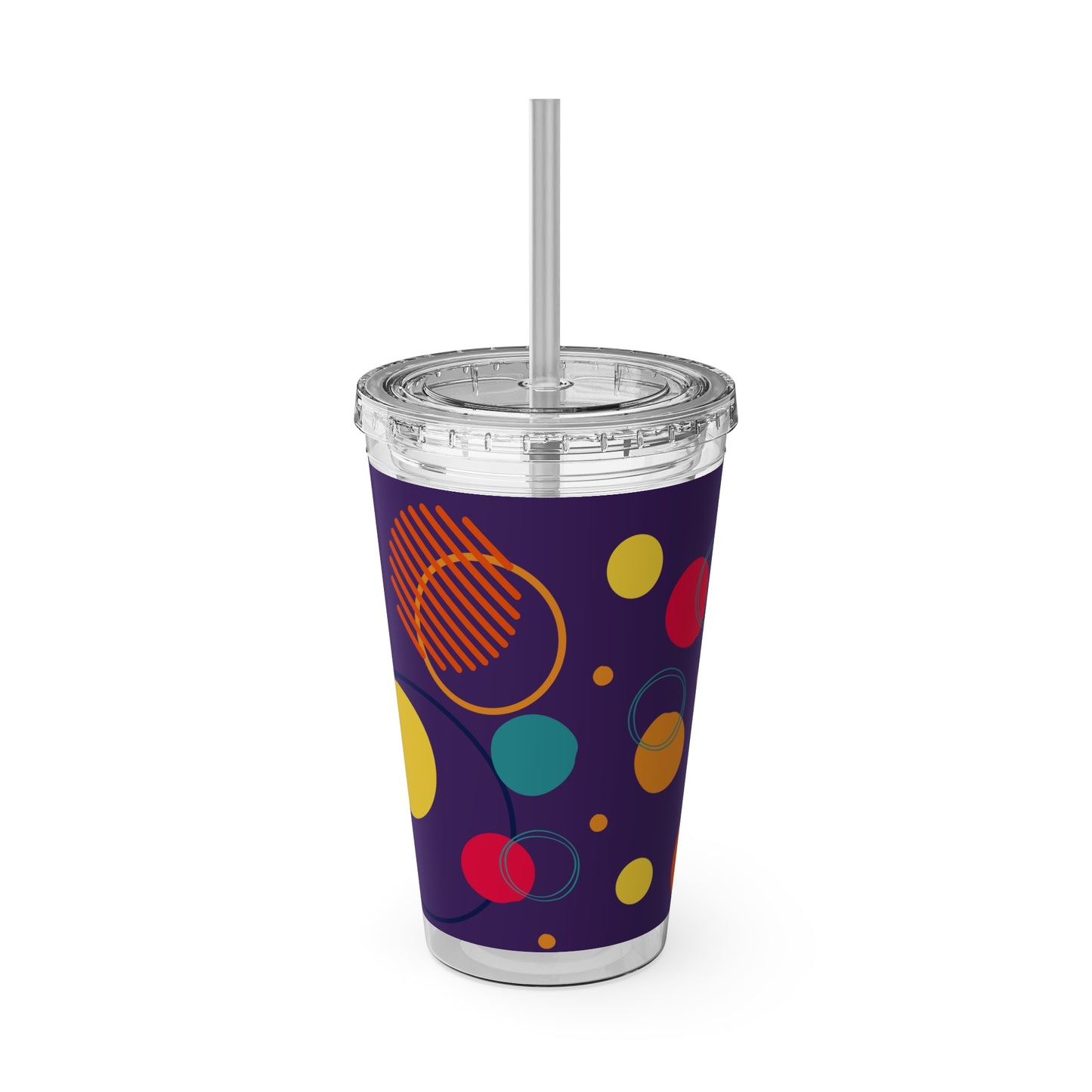 Rella B Tumbler with Straw, 16oz - Purple