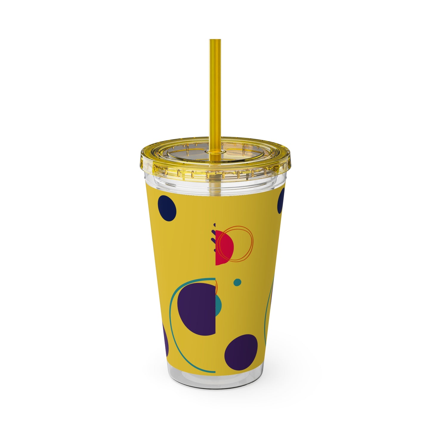 Rella B Tumbler with Straw, 16oz - Yellow