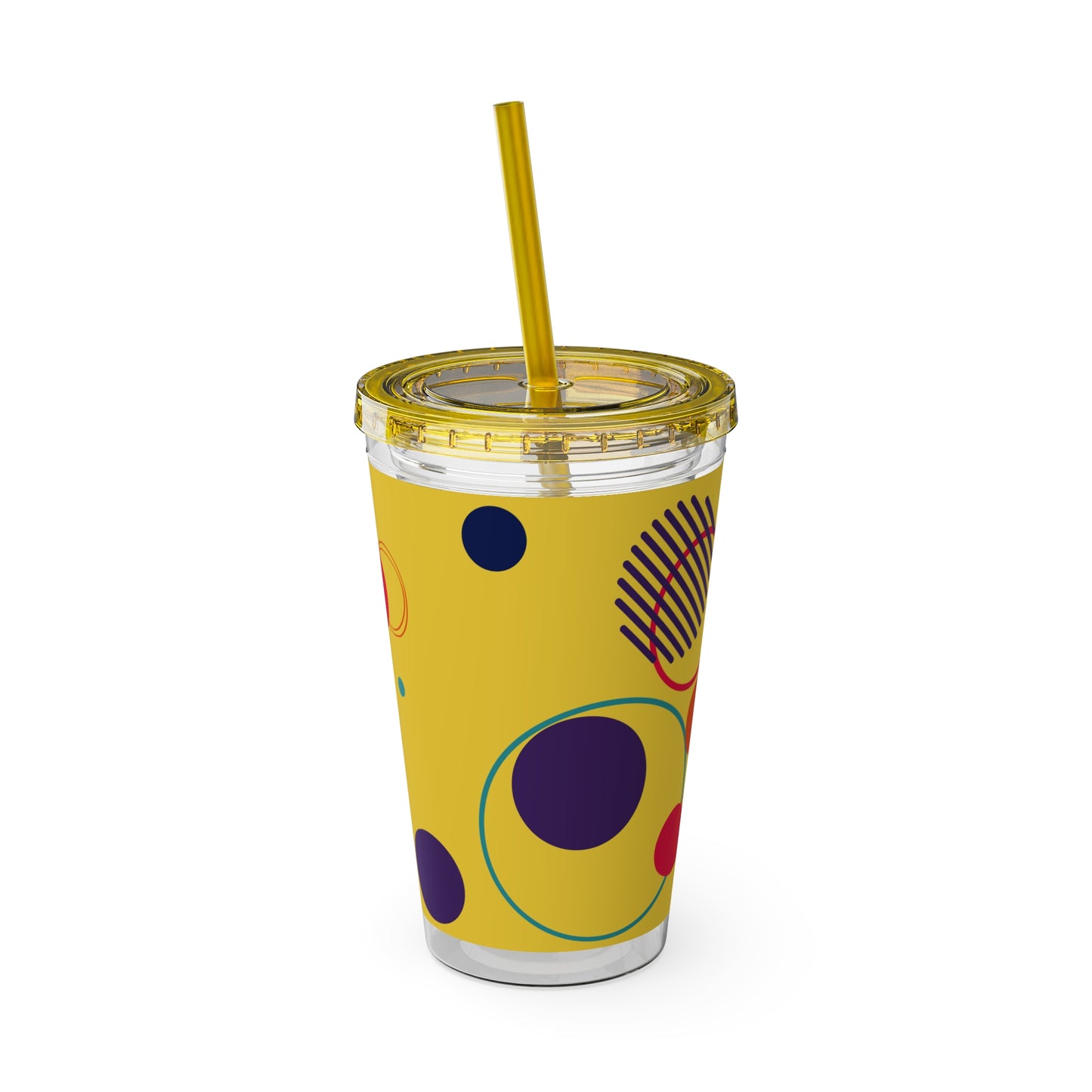 Rella B Tumbler with Straw, 16oz - Yellow