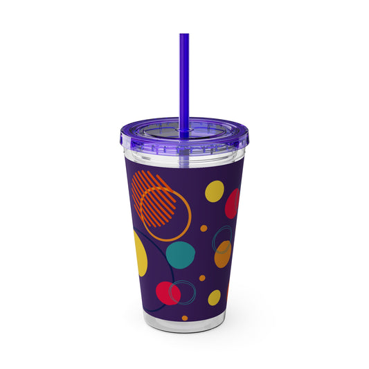 Rella B Tumbler with Straw, 16oz - Purple