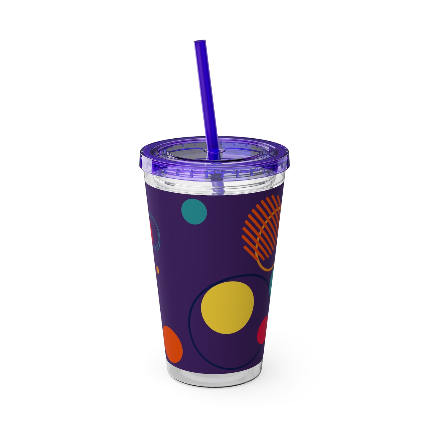 Rella B Tumbler with Straw, 16oz - Purple