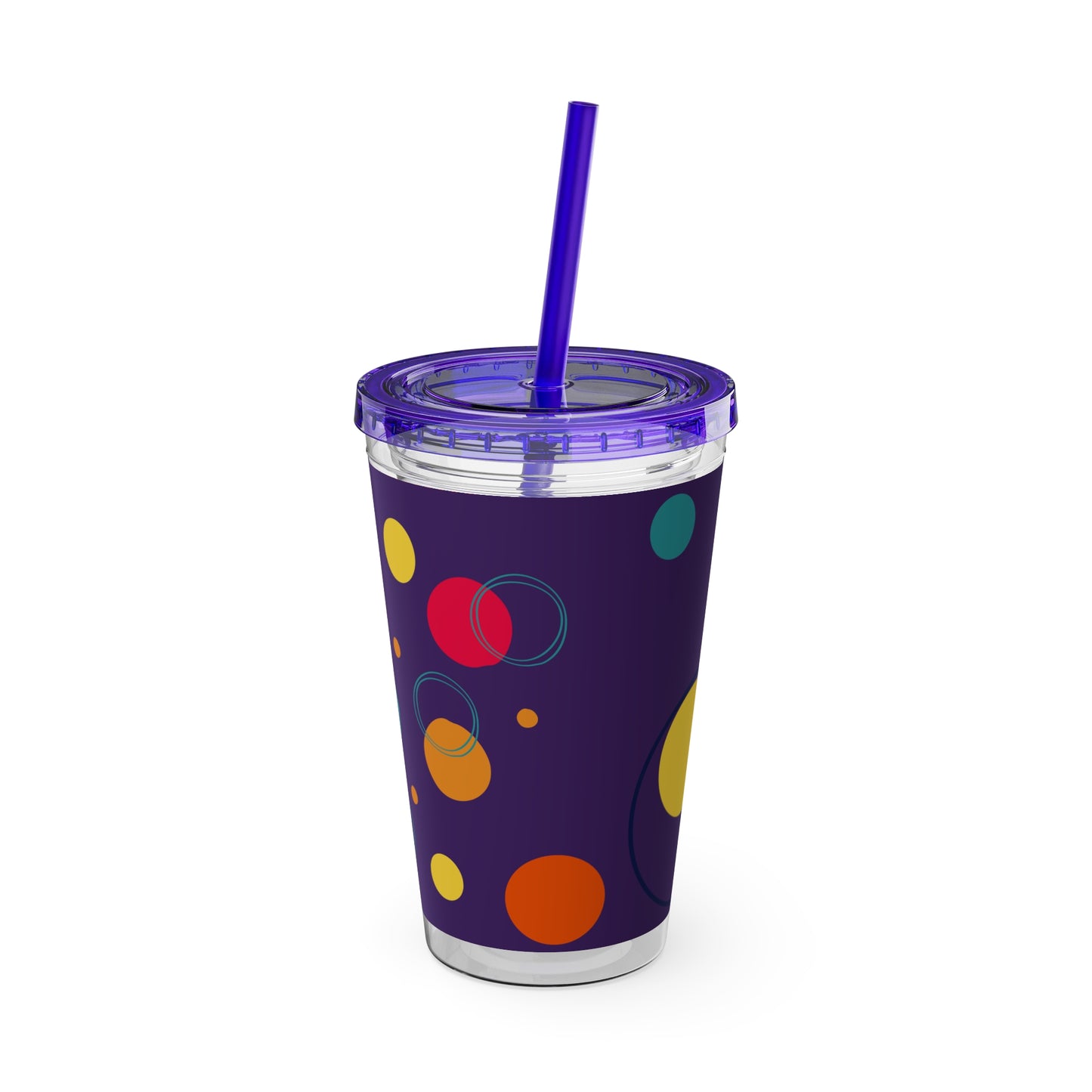 Rella B Tumbler with Straw, 16oz - Purple