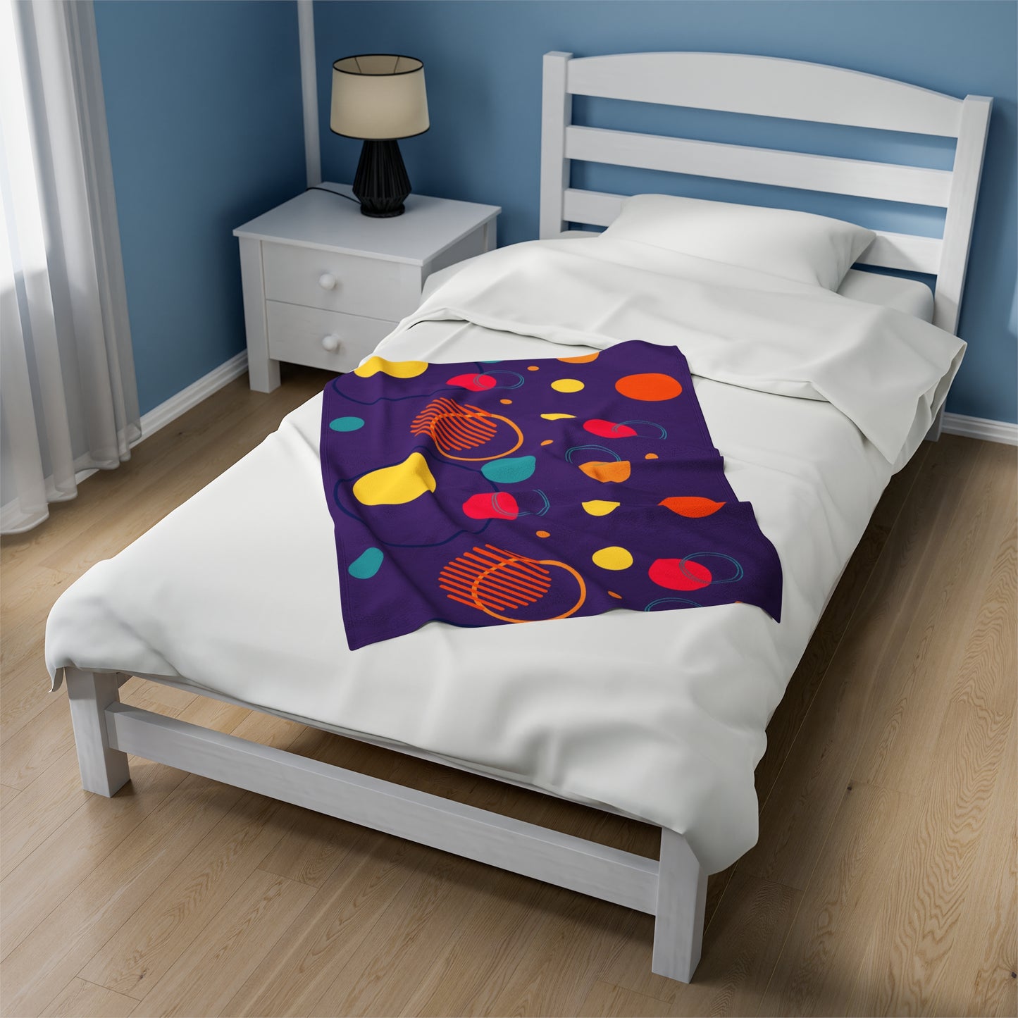 Rella B Velveteen Plush Blanket - Purple