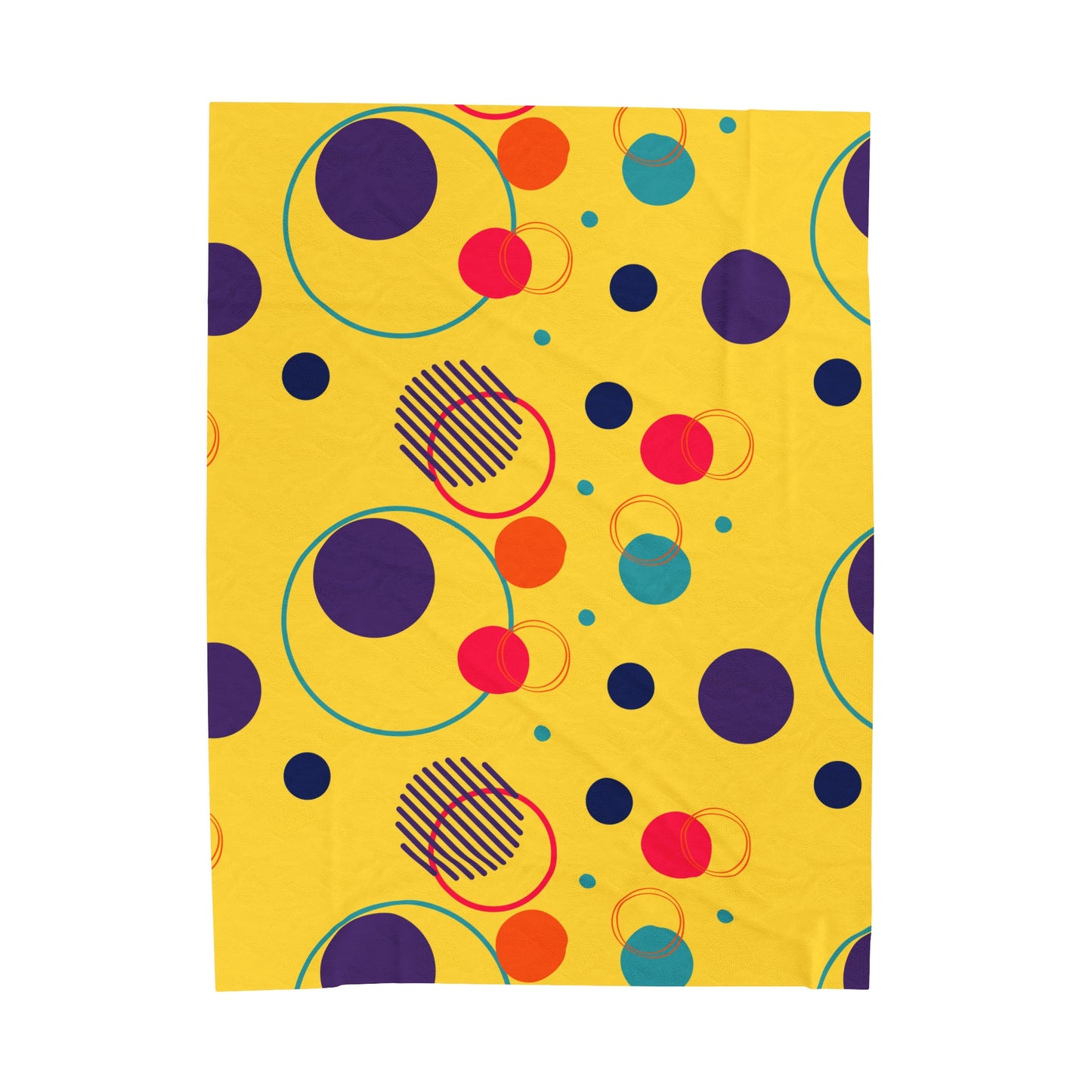 Rella B Velveteen Plush Blanket - Yellow