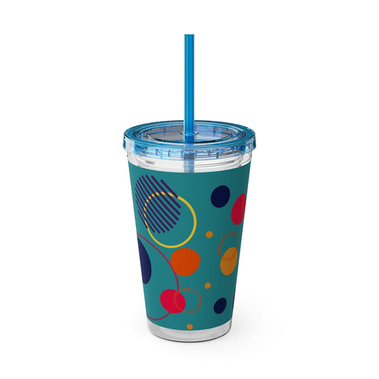 Rella B Tumbler with Straw, 16oz - Blue