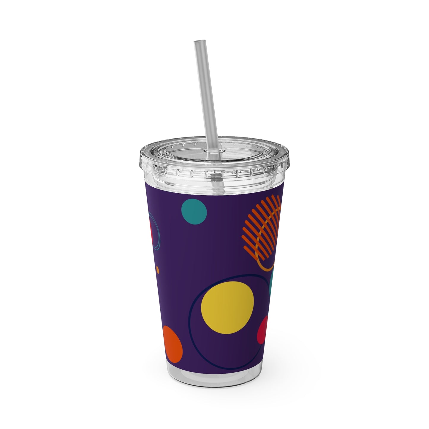 Rella B Tumbler with Straw, 16oz - Purple