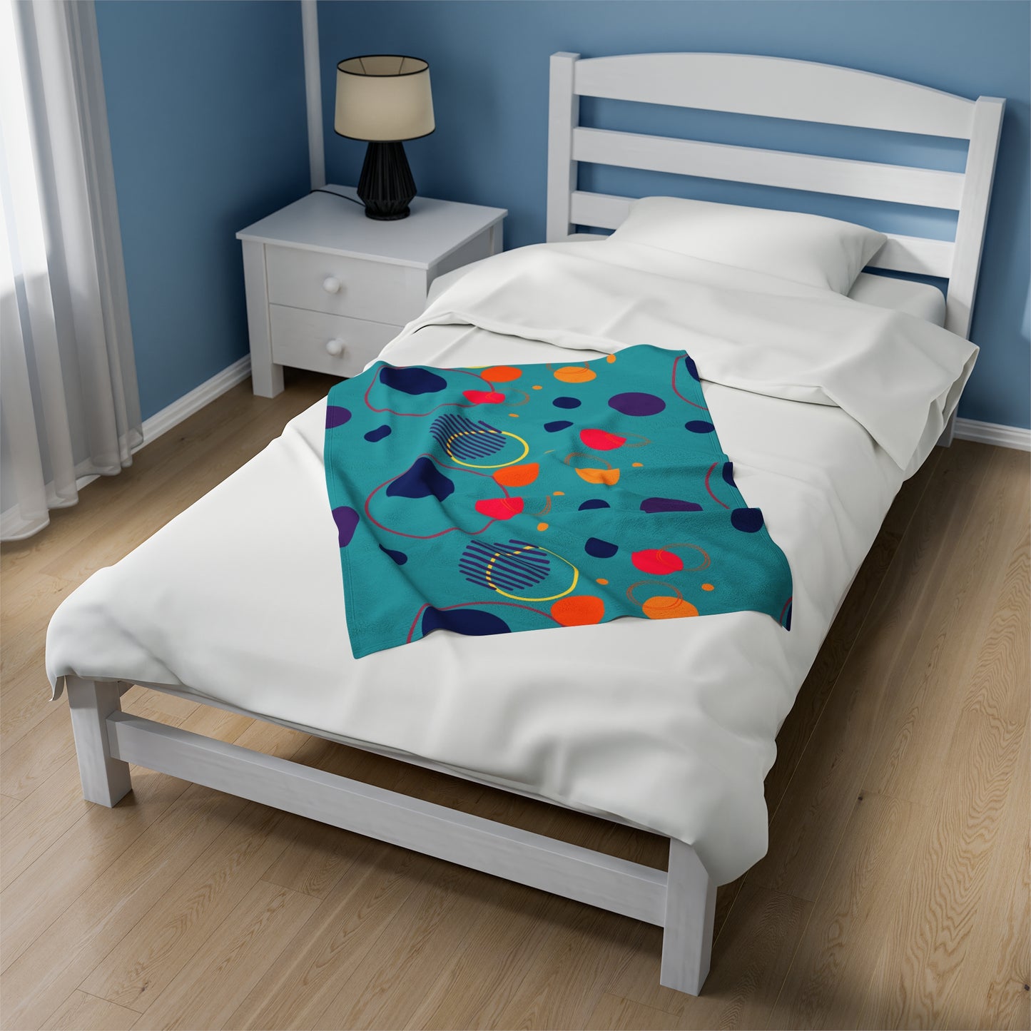 Rella B Velveteen Plush Blanket - Blue