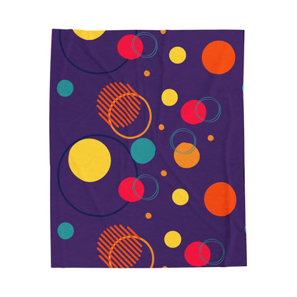 Rella B Velveteen Plush Blanket - Purple